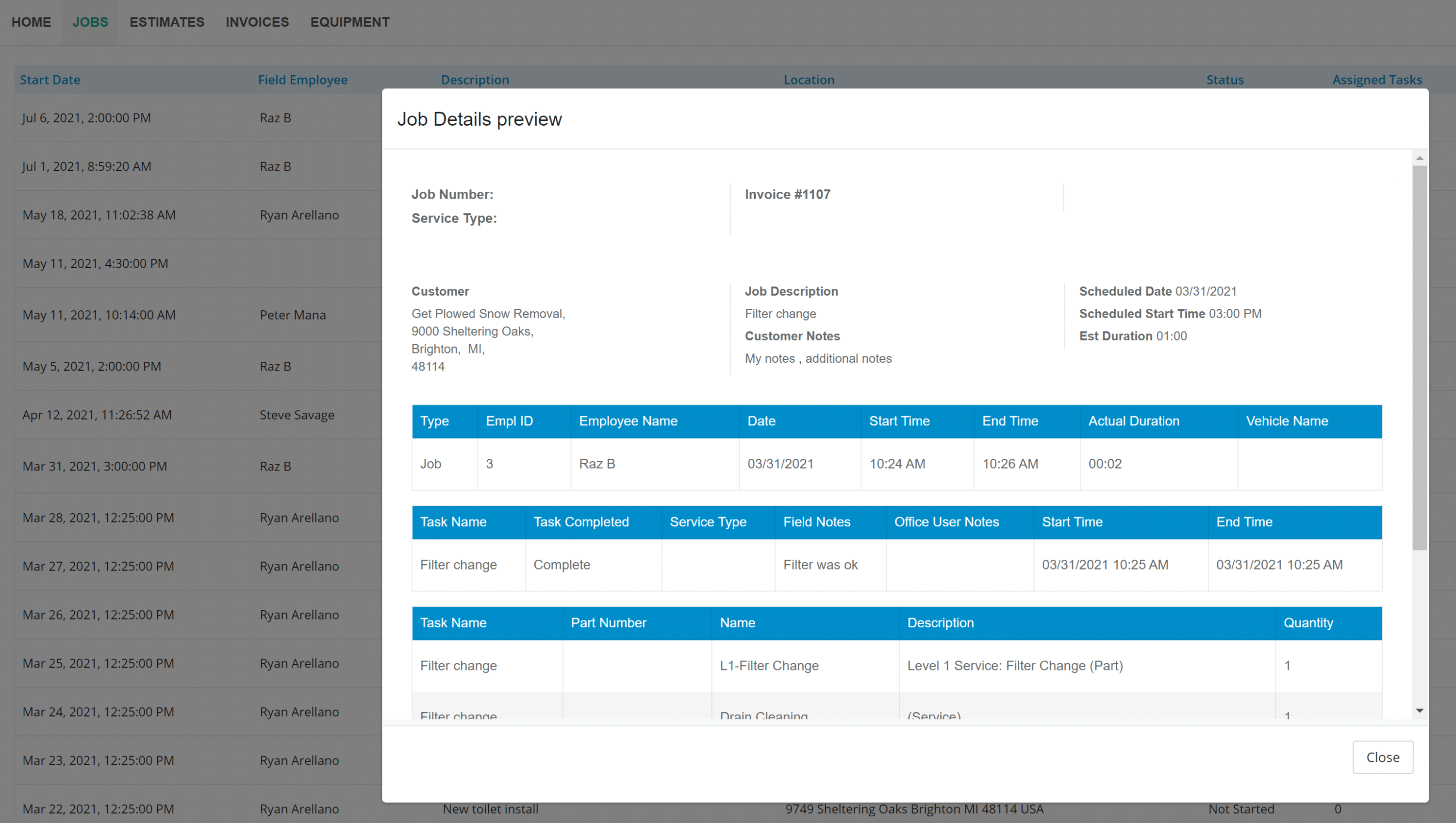 Example Customer Portal